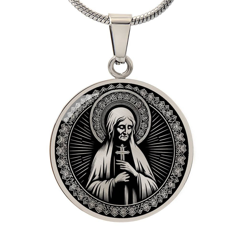 Saint Mary of Egypt Medal Necklace - Patron Saint of Penitents & Recovery