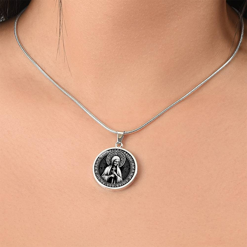 Saint Mary of Egypt Medal Necklace - Patron Saint of Penitents & Recovery