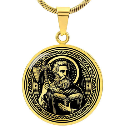 Saint Matthias Medal Necklace - Apostle, Patron of Alcoholics, the Chosen Replacement