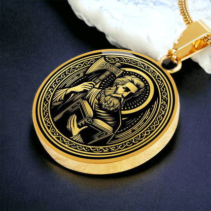 Saint Matthias Medal Necklace - Apostle, Patron of Alcoholics, the Chosen Replacement