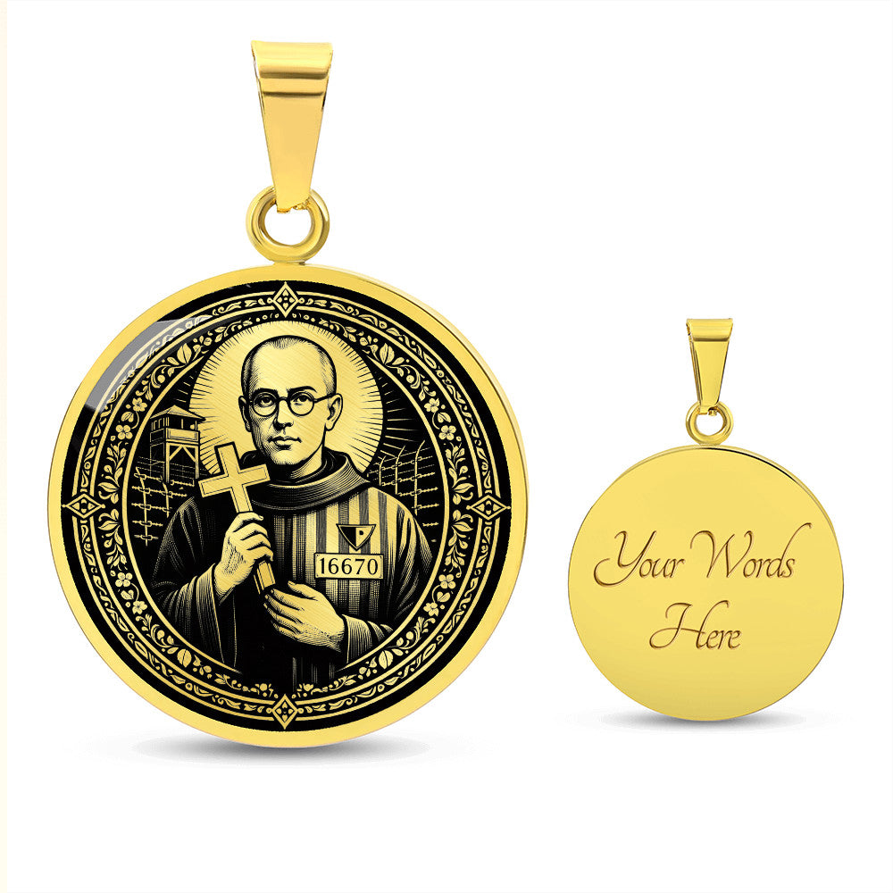 Saint Maximilian Kolbe Medal Necklace – Patron Saint of Prisoners, Families and Recovering Addicts