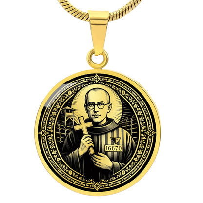 Saint Maximilian Kolbe Medal Necklace – Patron Saint of Prisoners, Families and Recovering Addicts