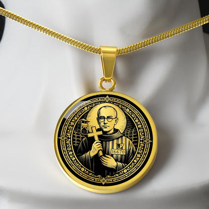 Saint Maximilian Kolbe Medal Necklace – Patron Saint of Prisoners, Families and Recovering Addicts