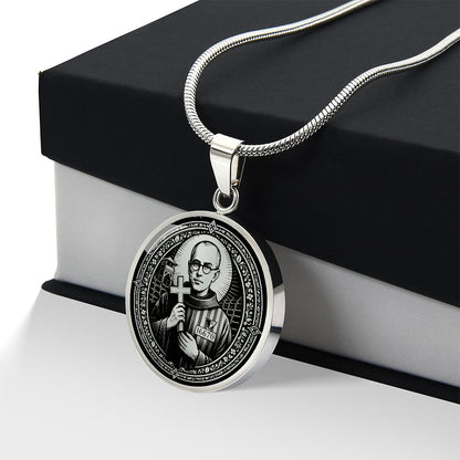 Saint Maximilian Kolbe Medal Necklace – Patron Saint of Prisoners, Families and Recovering Addicts