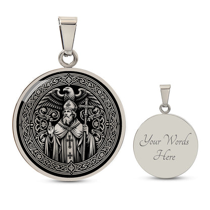 Saint Medard of Noyon Medal Necklace – Patron Saint of Vintners & Rain