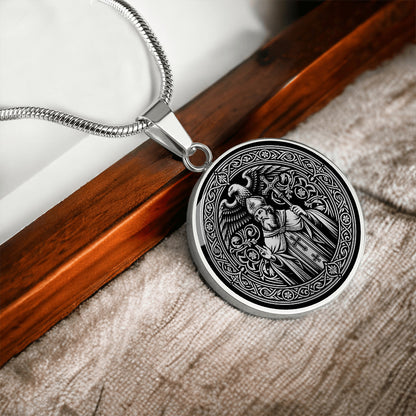 Saint Medard of Noyon Medal Necklace – Patron Saint of Vintners & Rain
