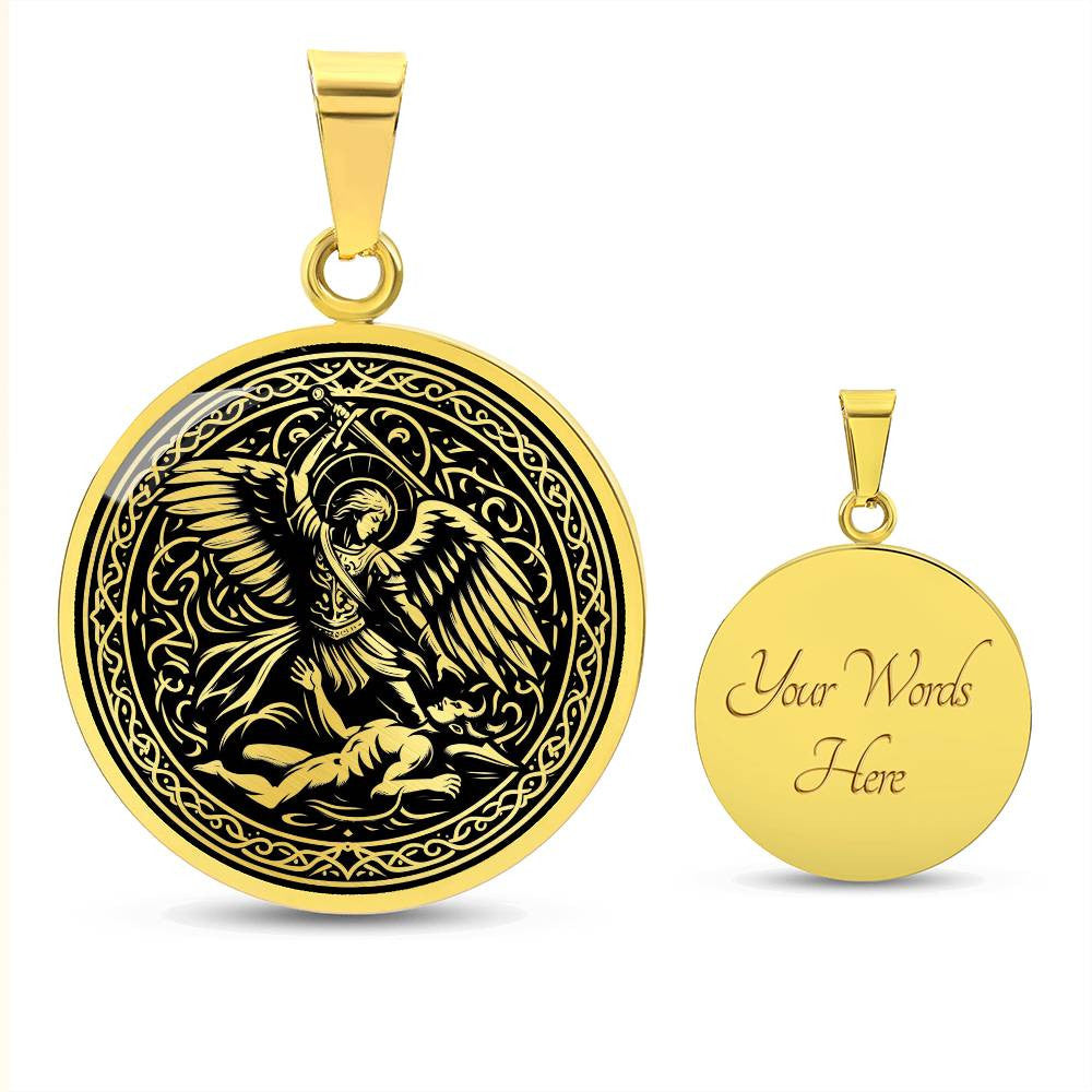 Saint Michael the Archangel Medal Necklace – Patron Saint of Police Officers, Soldiers & Protectors