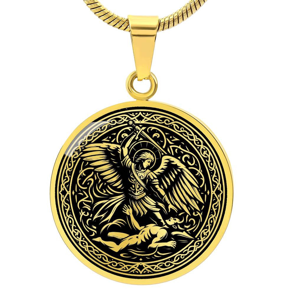 Saint Michael the Archangel Medal Necklace – Patron Saint of Police Officers, Soldiers & Protectors