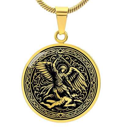 Saint Michael the Archangel Medal Necklace – Patron Saint of Police Officers, Soldiers & Protectors