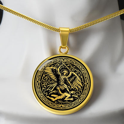 Saint Michael the Archangel Medal Necklace – Patron Saint of Police Officers, Soldiers & Protectors