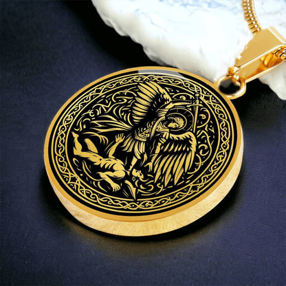 Saint Michael the Archangel Medal Necklace – Patron Saint of Police Officers, Soldiers & Protectors
