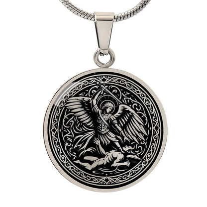 Saint Michael the Archangel Medal Necklace – Patron Saint of Police Officers, Soldiers & Protectors