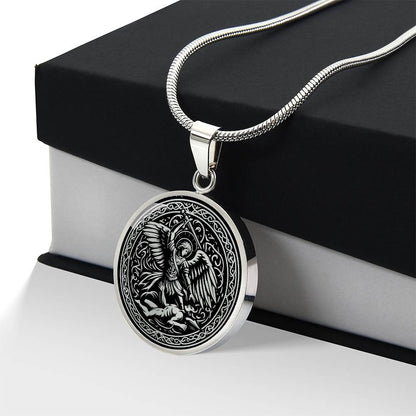 Saint Michael the Archangel Medal Necklace – Patron Saint of Police Officers, Soldiers & Protectors