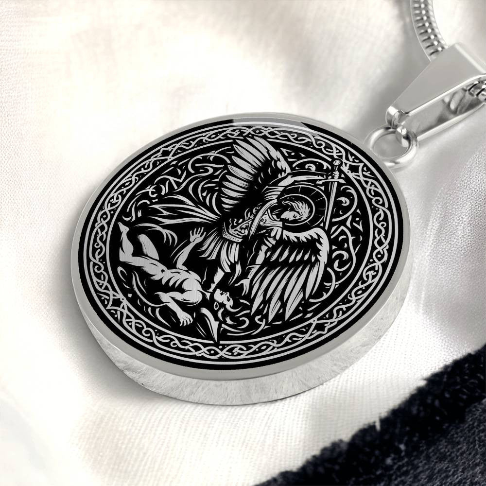 Saint Michael the Archangel Medal Necklace – Patron Saint of Police Officers, Soldiers & Protectors