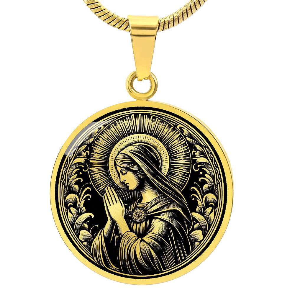 Saint Monica Medal Necklace - Patron of Mothers, Patron of Wives