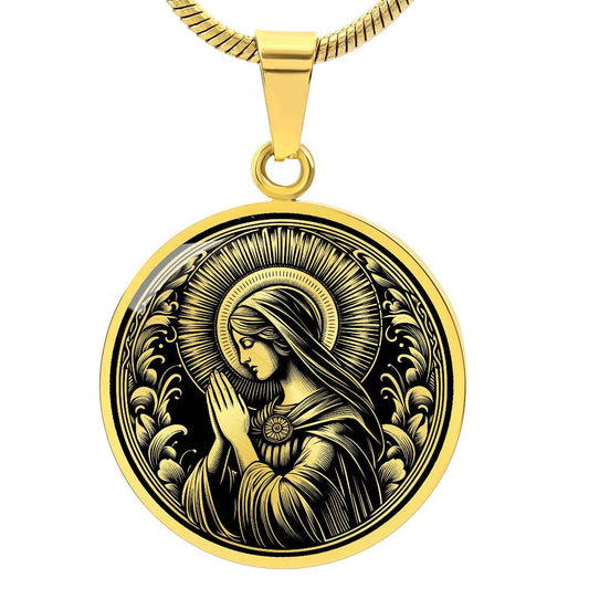 Saint Monica Medal Necklace - Patron of Mothers, Patron of Wives