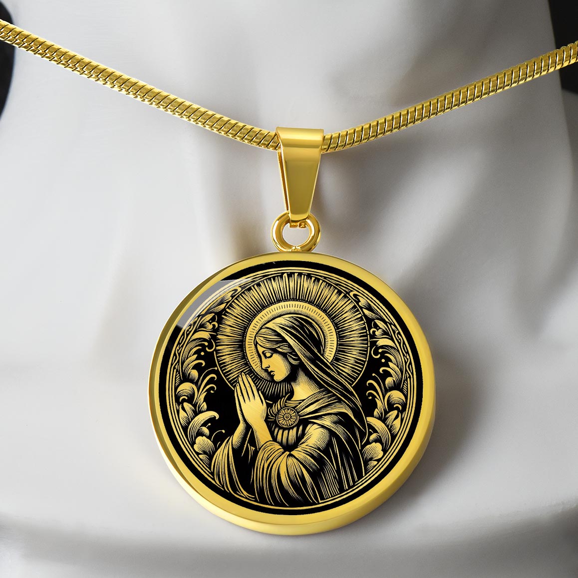 Saint Monica Medal Necklace - Patron of Mothers, Patron of Wives