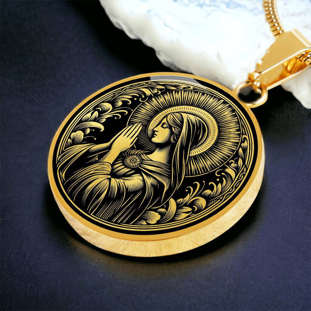 Saint Monica Medal Necklace - Patron of Mothers, Patron of Wives