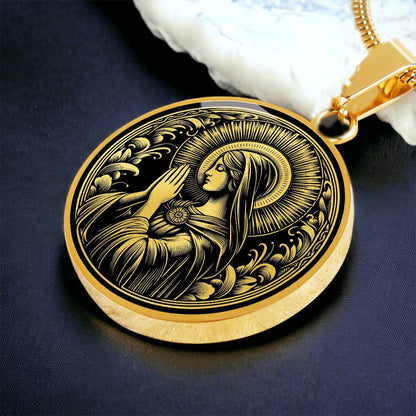 Saint Monica Medal Necklace - Patron of Mothers, Patron of Wives