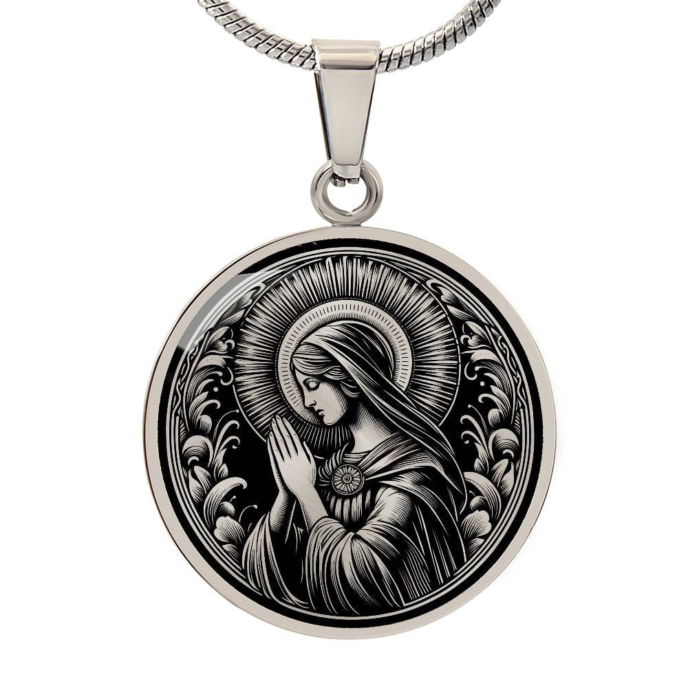 Saint Monica Medal Necklace - Patron of Mothers, Patron of Wives
