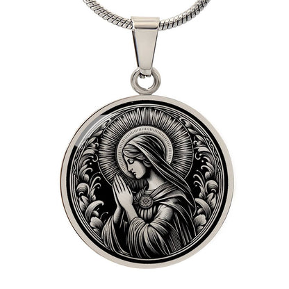 Saint Monica Medal Necklace - Patron of Mothers, Patron of Wives