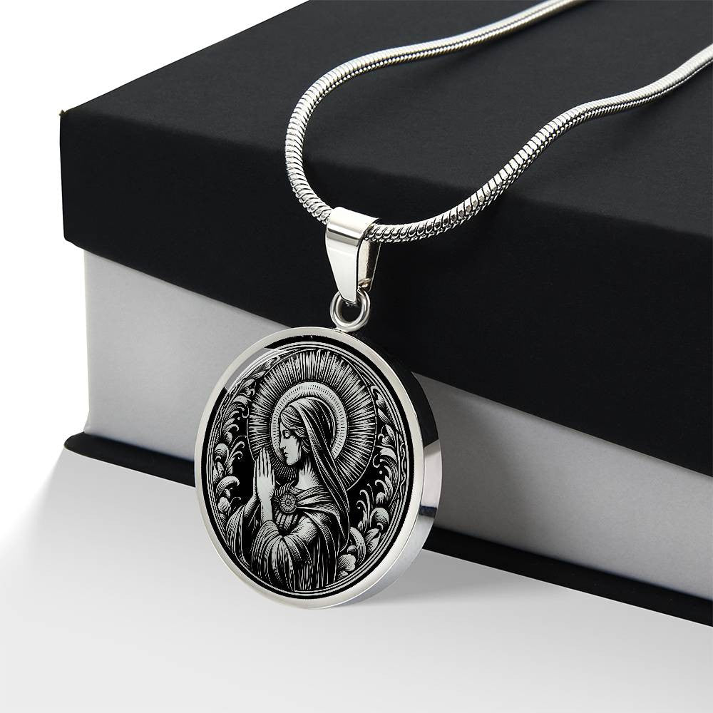 Saint Monica Medal Necklace - Patron of Mothers, Patron of Wives