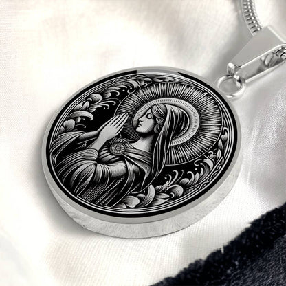 Saint Monica Medal Necklace - Patron of Mothers, Patron of Wives