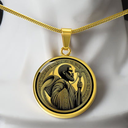 Saint Moses the Black Medal Necklace – Patron Saint of Africa & Nonviolence
