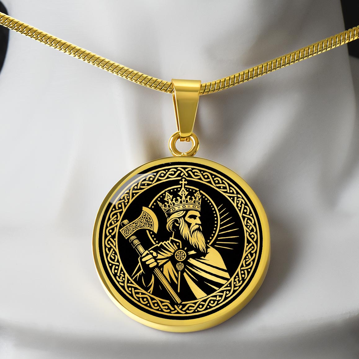 Saint Olaf of Norway Medal Necklace – Norway's Patron Saint & Eternal King