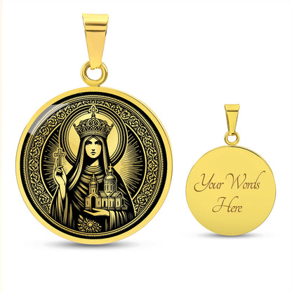 Saint Olga of Kyiv Medal Necklace – Patron Saint of Widows & Converts