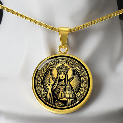 Saint Olga of Kyiv Medal Necklace – Patron Saint of Widows & Converts