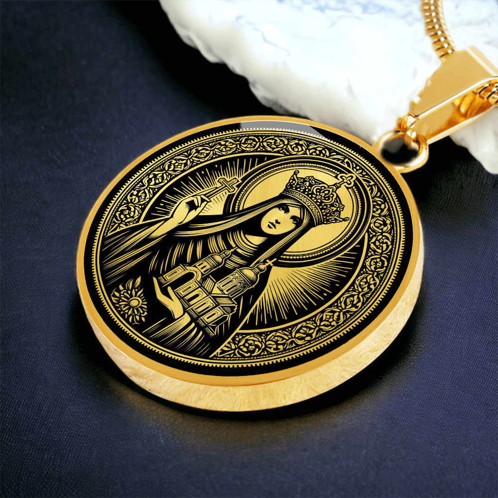 Saint Olga of Kyiv Medal Necklace – Patron Saint of Widows & Converts