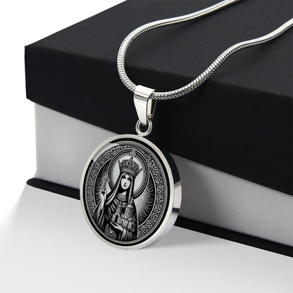 Saint Olga of Kyiv Medal Necklace – Patron Saint of Widows & Converts
