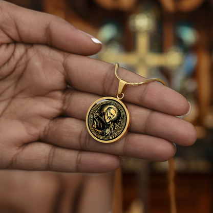 Padre Pio Medal Necklace- Stigmatist, Confessor, Intercessor