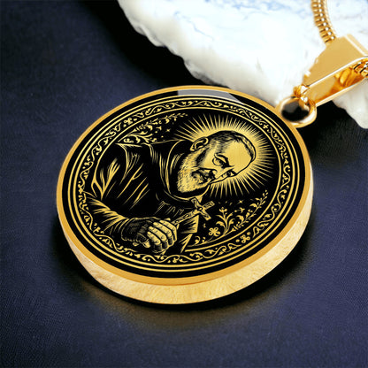 Padre Pio Medal Necklace- Stigmatist, Confessor, Intercessor
