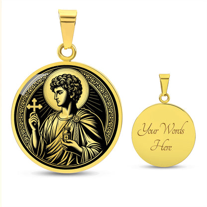 Saint Panteleimon Medal Necklace – Patron Saint of Physicians and Healers