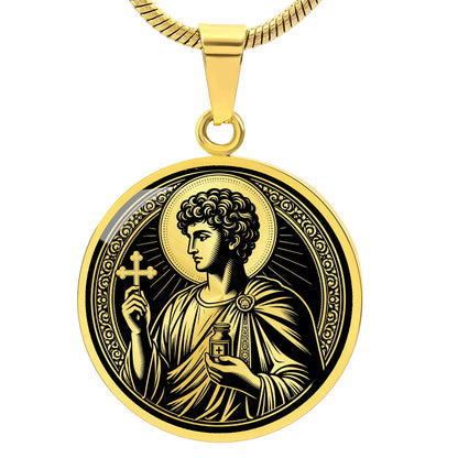 Saint Panteleimon Medal Necklace – Patron Saint of Physicians and Healers