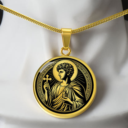Saint Panteleimon Medal Necklace – Patron Saint of Physicians and Healers