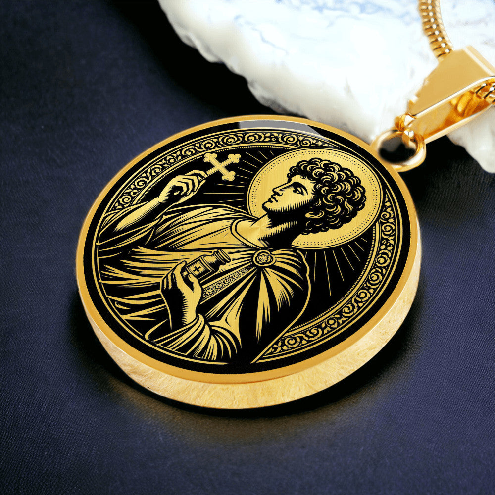 Saint Panteleimon Medal Necklace – Patron Saint of Physicians and Healers