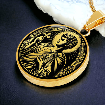 Saint Panteleimon Medal Necklace – Patron Saint of Physicians and Healers