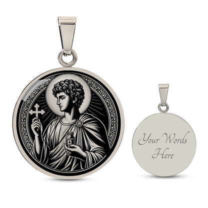 Saint Panteleimon Medal Necklace – Patron Saint of Physicians and Healers