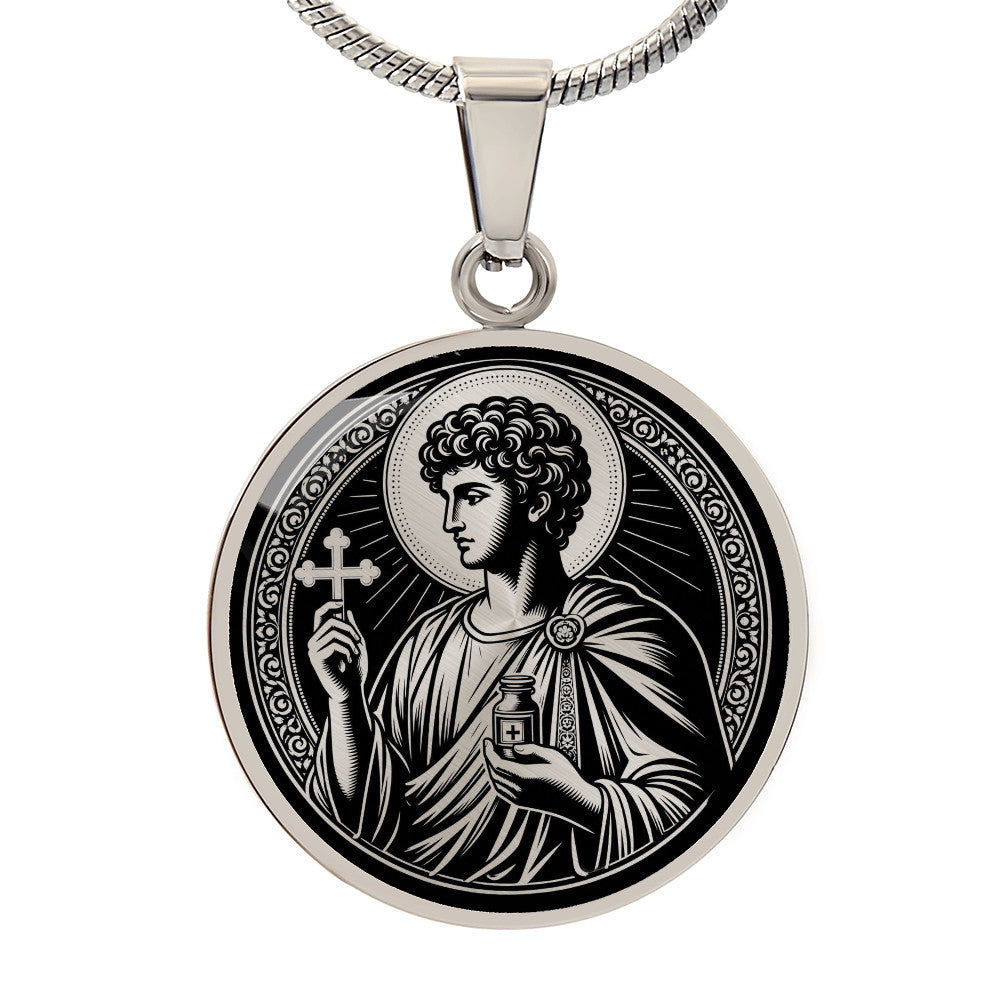 Saint Panteleimon Medal Necklace – Patron Saint of Physicians and Healers