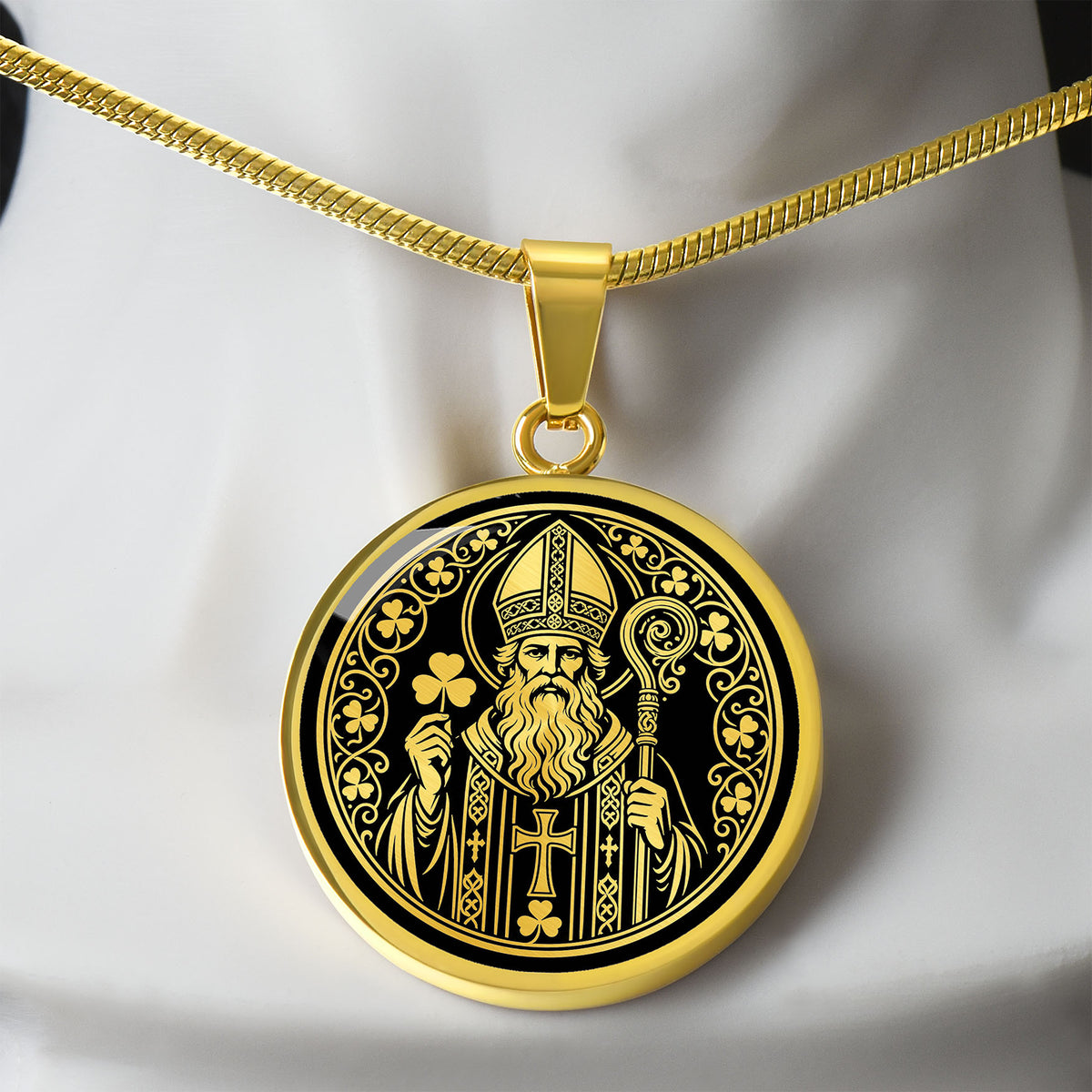 Saint Patrick Medal Necklace – Patron Saint of Ireland & Engineers