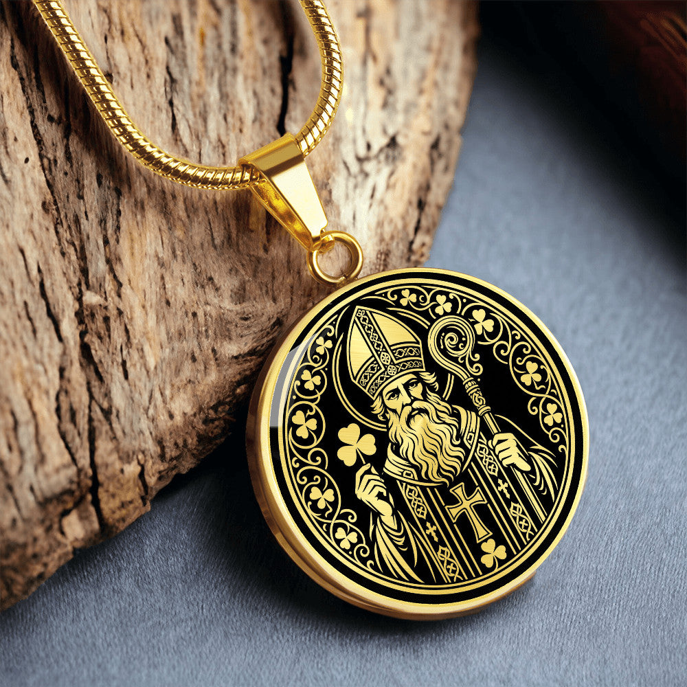 Saint Patrick Medal Necklace – Patron Saint of Ireland & Engineers