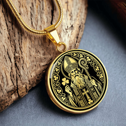 Saint Patrick Medal Necklace – Patron Saint of Ireland & Engineers
