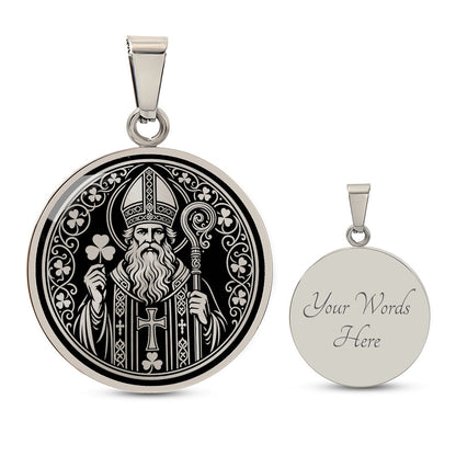 Saint Patrick Medal Necklace – Patron Saint of Ireland & Engineers