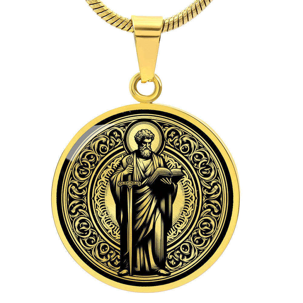 Saint Paul the Apostle Medal Necklace – Patron Saint of Writers and Missionaries