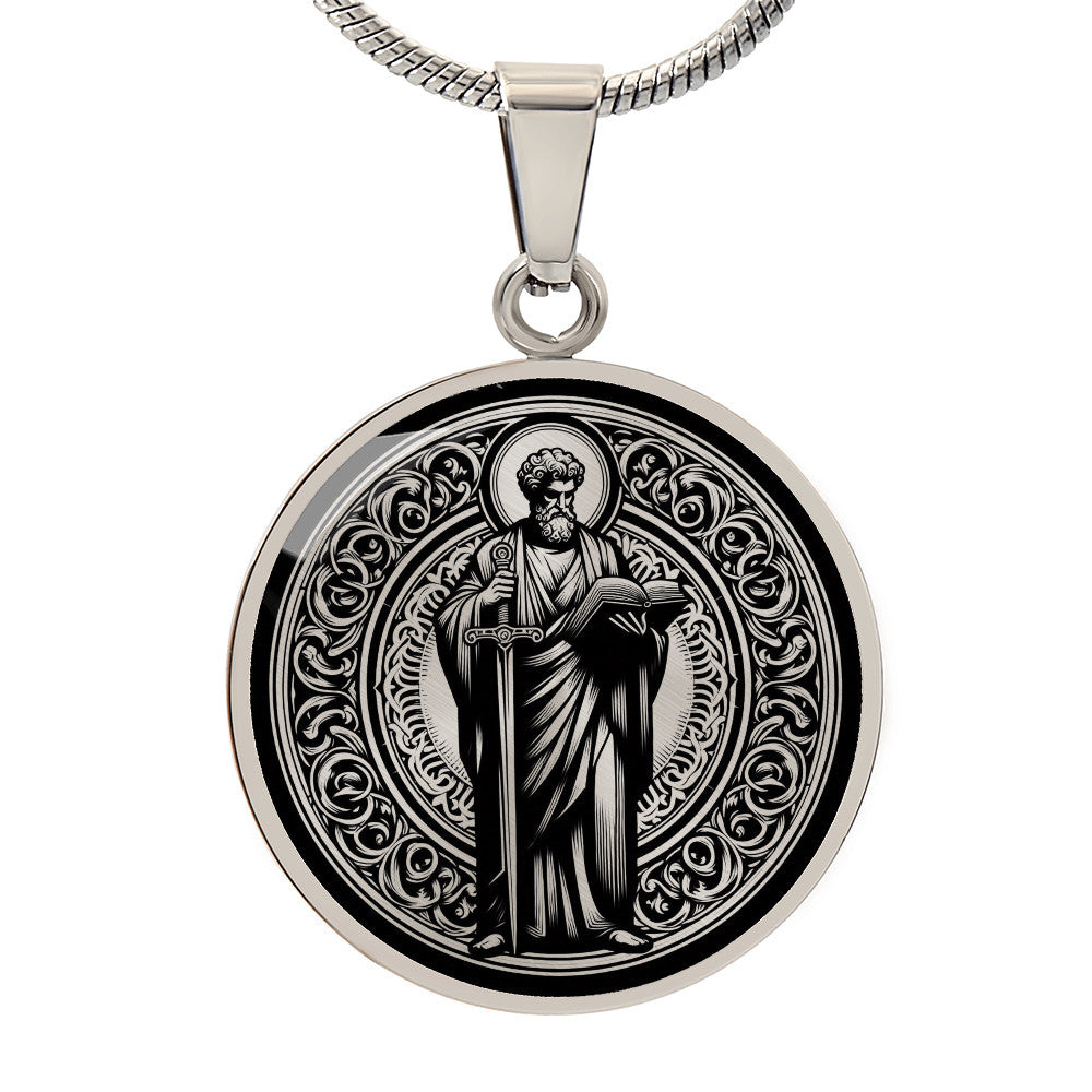 Saint Paul the Apostle Medal Necklace – Patron Saint of Writers and Missionaries