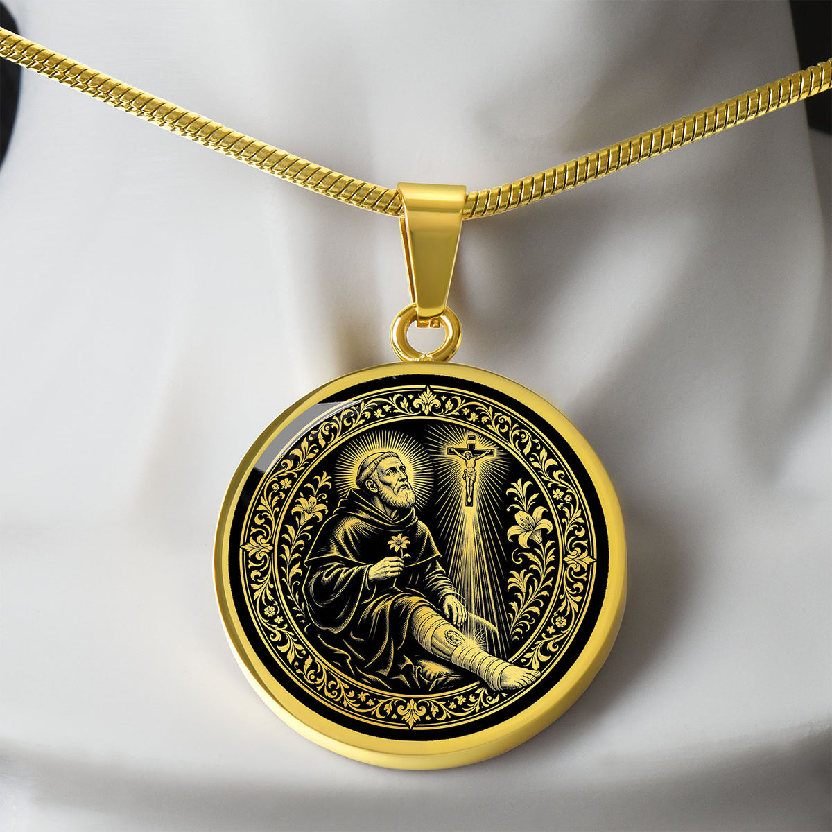 Saint Peregrine Laziosi Medal Necklace – Patron Saint of Cancer Patients