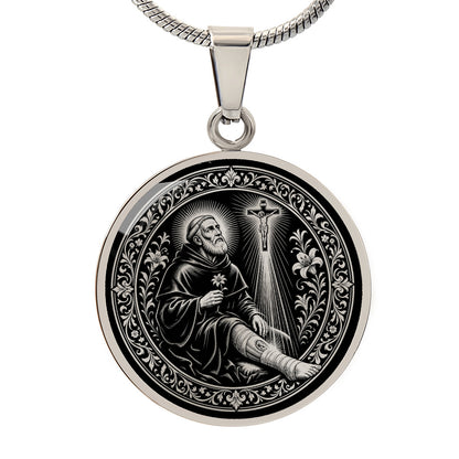 Saint Peregrine Laziosi Medal Necklace – Patron Saint of Cancer Patients